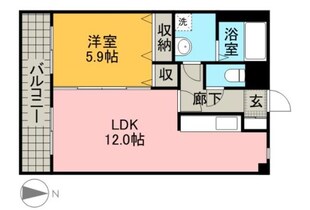 パークサイドＨＩＲＯの物件間取画像